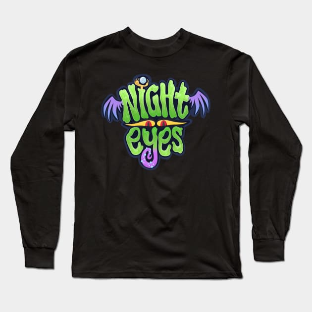 'Night Eyes' Logo Long Sleeve T-Shirt by mukpuddy